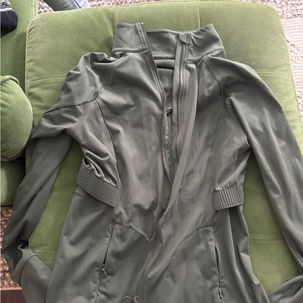 Fabletics Utility Jacket in Sage Green